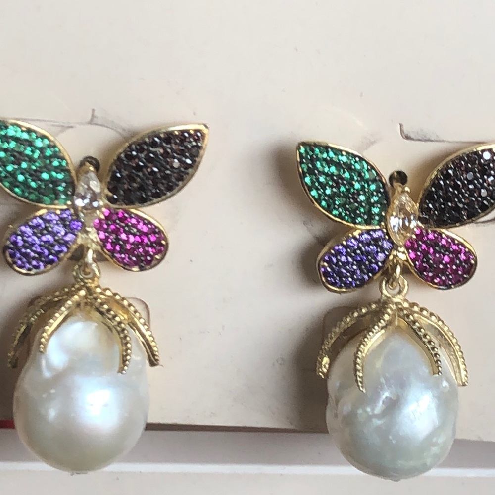 Sterling silver butterfly earrings